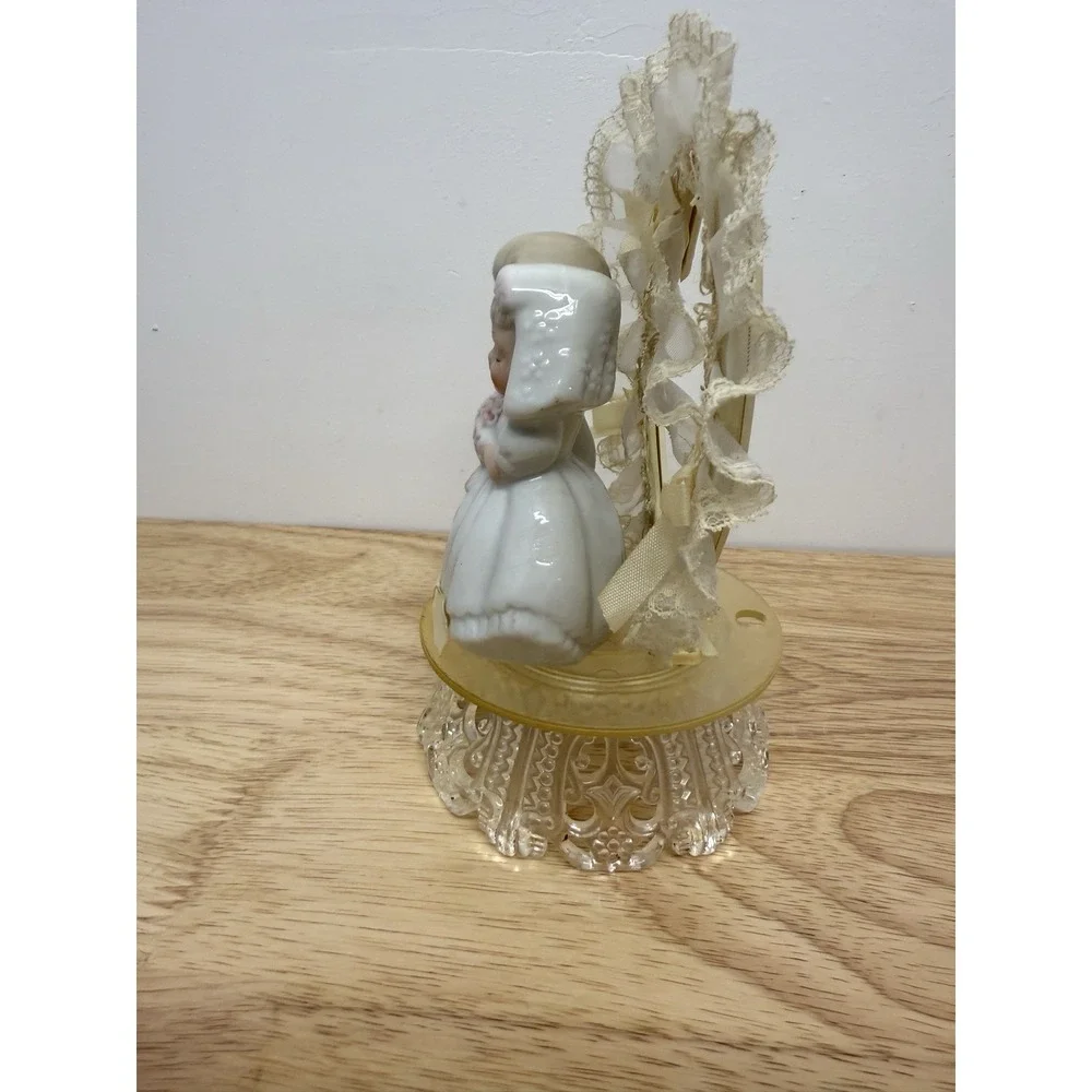 Vintage Mid-Century Modern Wedding Cake Topper Porcelain 1960's Boy & Girl‎ #32